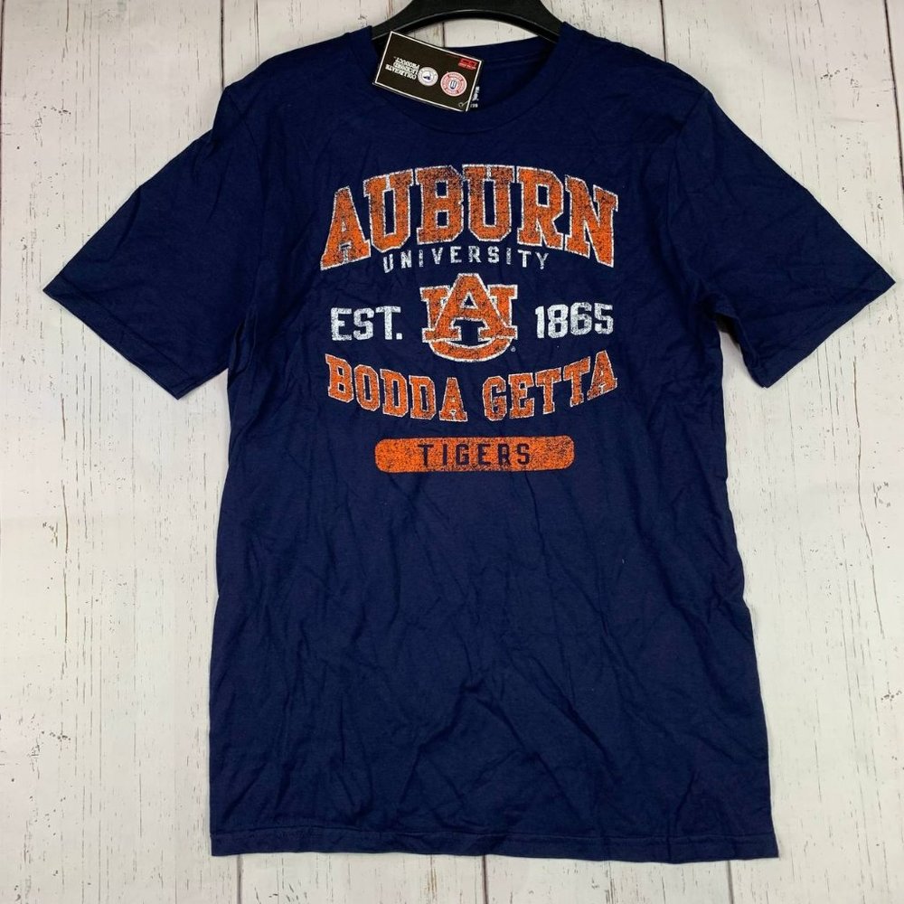 Auburn‎ University XL Genuine Stuff Casual T-Shirt Blue New Youth